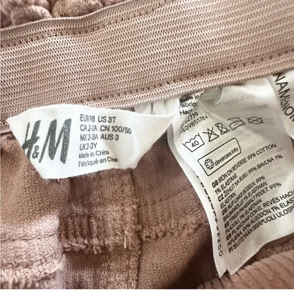 SKIRT H&M Pink Corduroy Button Front Skirt 3t - Picture 4 of 6